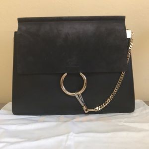 Chloe Medium Faye Shoulder Bag (Carbon Grey)